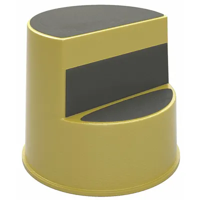 OEM Step Stool: 13.5 in Overall Ht - Round Rolling Step Stools
