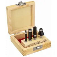 APPROVED VENDOR Router Bit Set: Fractional Inch, 4 Pieces, Flush Trim/Panel/Pattern