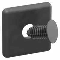 End Cap: 15 Series, Inch, 1 1/2 in x 3/16 in x 1 1/2 in, Black, ABS, Dust Cover, Matte, Single, 2 PK (MPN 2030-2)