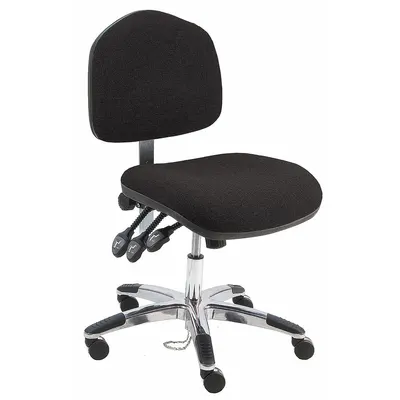 BENCHPRO Ergonomic Chair: Fabric, Armless, Ht Range 17 in to 22 in, 21 1/2 in Seat Wd - Fabric Lab Chairs