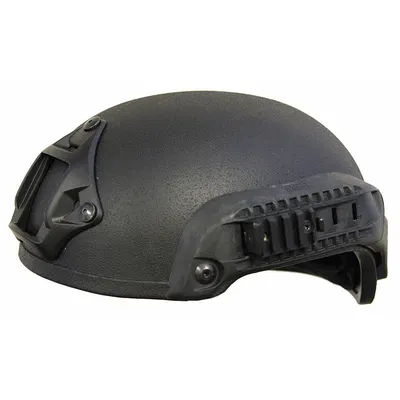 UNITED SHIELD Level IIIA Combat Helmet, Black, Aramid, Size S, 1/2 in Pad