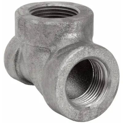 ANVIL Metal Pipe Tee: 1 in x 1/4 in x 1 in, Threaded x Threaded x Threaded, Class 125 - Low-Pressure Threaded Pipe Fittings
