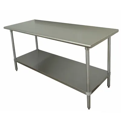 ADVANCE TABCO GLG-364 Stainless Steel Worktable, 48 x 36 in, 600 lb Capacity - Stainless-Steel-Top Worktables