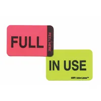 Label: 1 1/2 in Wd, 1 in Ht, Green/Pink, Rectangle, Paper, English (MPN 93341)