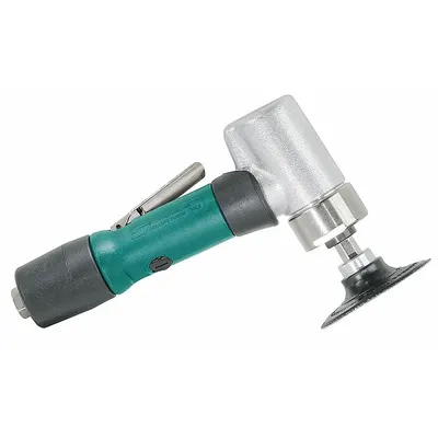 DYNABRADE Air Disc Sander: 3 in Pad, Locking, Heavy Duty, 0.7 hp, 35 cfm, Off-Set Grip - Rotary Disc Sanders