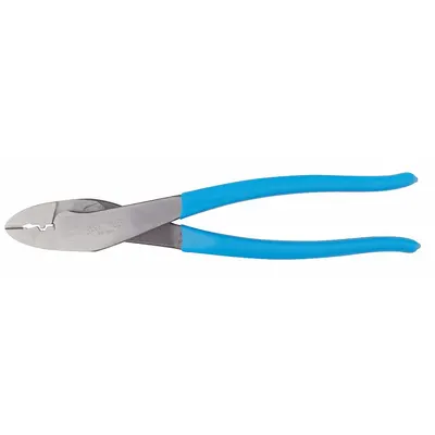 CHANNELLOCK Crimper: 10 AWG/12 AWG/14 AWG/16 AWG/18 AWG/20 AWG/22 AWG, 9 1/2 in Overall Lg - Pliers-Style Wire Connector & Terminal Crimpers