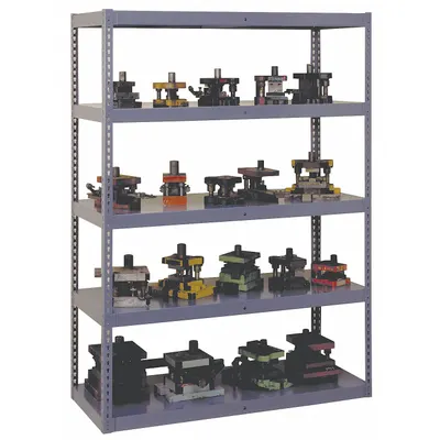 TENNSCO Boltless Shelving: Standalone, Extra-Heavy-Duty, 60 in x 24 in, 72 in Overall Ht - Extra-Heavy-Duty Solid Steel Decking Boltless Shelving