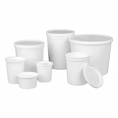 GLOBE SCIENTIFIC Laboratory Jar: HDPE, LDPE, 32 fl oz, Non-Sterile, Closure Included, Round - HDPE Lab Jars