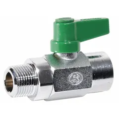 Brass ball valve designed for use as an air valve component in pneumatic systems. Provides manual on/off shutoff for air flow control in applications such as air lines, compressors, and process piping.