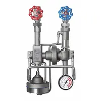 This hose station features a stainless steel body with a bronze finish and 3/4 in FNPT x FNPT connections. It has a maximum flow rate of 9 gpm and an overall height of 19 in. Suitable for washdown, cleaning, and fluid transfer applications in industrial environments
