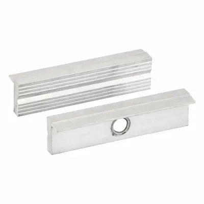 WESTWARD Magnetic Jaw Cap: Aluminum, For 4 1/2 in Vise Jaw Wd, 4 1/2 in Jaw Cap Wd - Magnetic Vise Jaw Caps