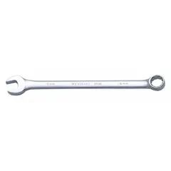 This metric 12-point combination wrench features a 16 mm head size and an offset design for improved access in confined spaces. The chrome finish resists corrosion, and the overall length is 9 1/2 inches. Suitable for tightening or loosening fasteners in general mechanical and maintenance tasks.