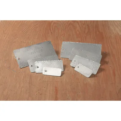 SEE ALL INDUSTRIES General Purpose Blank Valve Tags, Silver, Rectangle, 25 PK