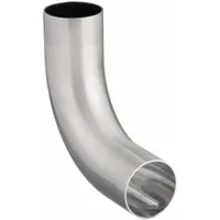Sanitary Fitting Elbow: 88° Elbow, 1/2 in OD x 1/2 in OD Size, Weld, 316L Stainless Steel (MPN TE2S886L.5-PD)
