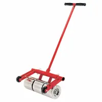 Steel flooring roller with a maximum extended length of 40 inches. Used to press and bond sheet vinyl, linoleum, and carpet seams during flooring installation