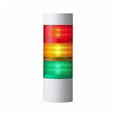 PATLITE Tower Light Assembly: 3 Tier, Sounder Tier Included, IP69K, Amber/Green/Red - Three-Tier Tower Light Assemblies