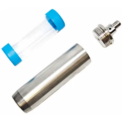 AMS Soil Core Sampler Cup with Cap: Stainless Steel, 5/8 in Connection Size - Soil Core Sampling Accessories