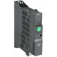 The SCHNEIDER Altivar ATV320U07N4B is a variable frequency drive with three-phase output, rated for 1 hp. It features an IP20 enclosure and a book-style form factor in black/blue/gray. This drive is used for speed and torque control of three-phase induction motors in applications such as conveyors, pumps, and fans