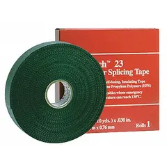 Ethylene propylene rubber tape rated for 69 kV, 30 mil thick, 3/4 in wide, 10 yd length. Used for insulating and splicing high-voltage cables and connections in power distribution and motor lead applications.