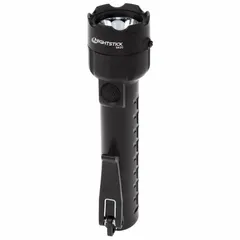 The NIGHTSTICK XPP-5420B is an intrinsically safe handheld flashlight delivering 160 lumens of light output. It provides a 14-hour run time at maximum brightness and operates on three AA batteries. This black flashlight is designed for use in hazardous environments where safety is critical.