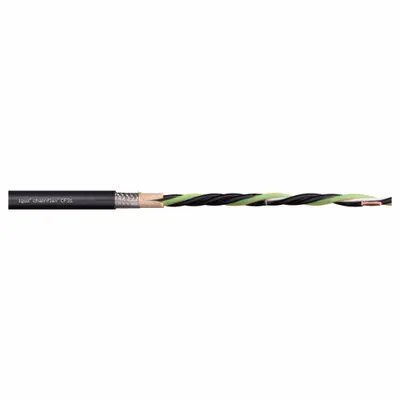 CHAINFLEX Motor Cable: 12 AWG, 5 Conductors, Order by the Foot, PVC Jacket - Continuous Flexing Power Cables for VFDs