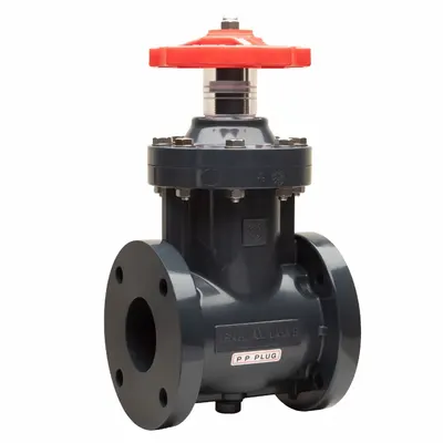 ASAHI Gate Valve: 8 in, PVC, Non-Rising, Class 150 Flange, 150 psi CWP - Non-Rising Stem PVC Gate Valves for Potable Water