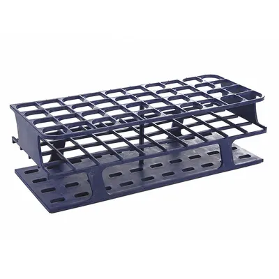 HEATHROW SCIENTIFIC Test Tube Rack, POM, Blue, 40 Wells, HS27514B - Lab Storage Racks