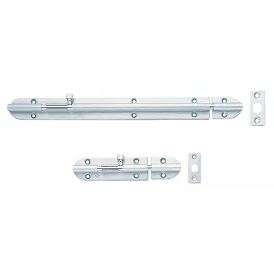 SUGATSUNE Barrel Bolt, 1 7/16 in Ht, 10 7/8 in Wd, 5/8 in Lg, BS-240 - Door Bolts