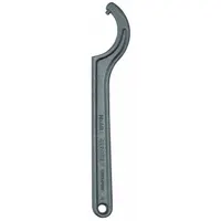 Fixed-pin spanner wrench with round pin type, designed for round nuts and retaining rings with pin holes. Pin diameter and length are 3/16 in, overall length 8 3/4 in. Suitable for tightening or loosening locking hardware in mechanical assemblies