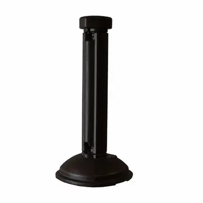 GROSFILLEX Resin Fence Post with Base, 36 in H, 17-1/2 in L, Black - Fence Posts with Bases
