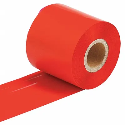 BRADY R4507-RD Single-Color Printer Ribbon, Red, Wax/Resin, R4500 Series - Brady Single-Color Ribbons