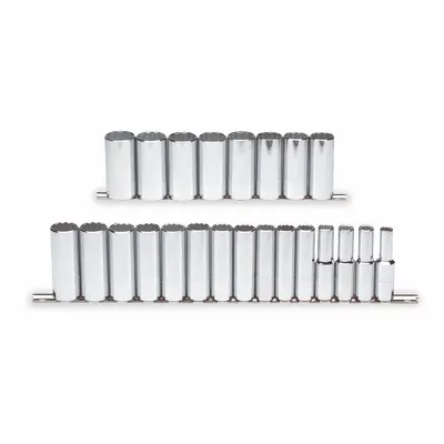 PROTO J54201 23-Piece 1/2 in Drive Metric Socket Set, 12-Point, 10 mm to 32 mm - SAE & Metric Socket Sets