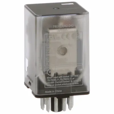 SCHNEIDER General Purpose Relay: Socket Mounted, 10 A Current Rating, 24V DC, 3PDT - Socket-Mounted Relays