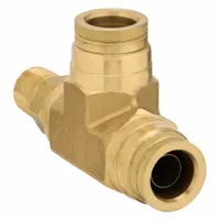 Push-Fit Tee Fitting: 3/8 in Pipe 1/2 in OD x 1/2 in OD Fitting Size, NPTF x Tube x Push-to-Connect (MPN 171PTC-8-6)