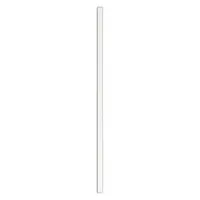 Steel pilaster with honeycomb core for commercial restroom partition systems. Measures 82 inches high, 3 inches wide, 1-1/4 inches thick. White smooth semi-gloss finish. Provides structural support and privacy between stalls