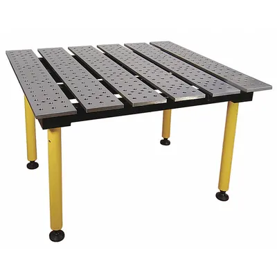 BUILDPRO Welding Table: 36.5 in Ht, 38 in Dp, 47 in Wd, 2,600 lb Wt Capacity - Fixed-Height Modular Welding Tables