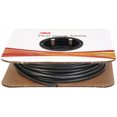 3M FP301-1/2-100'-BLACK-SPOOL Standard Heat Shrink Tubing