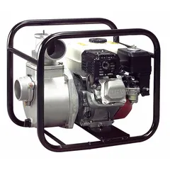 This engine-driven water pump features a 3 in NPT inlet and outlet, cast iron volute, and a Honda engine with recoil-start ignition. It delivers up to 85 ft of maximum head, suitable for dewatering, irrigation, and water transfer in construction, agriculture, and industrial settings.