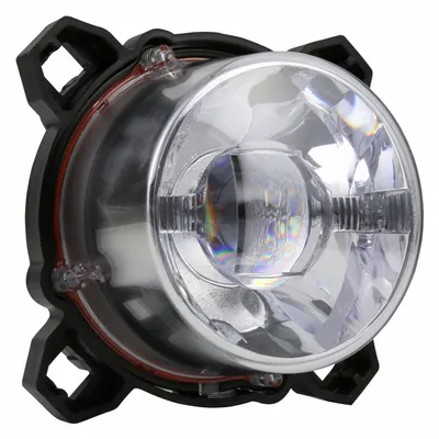 GROTE 84581-3 LED High Beam Headlight, Recessed Mount, Round Aluminum - Standard Headlights