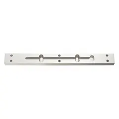 Aluminum filler plate for covering unused panel cutouts or mounting accessories in industrial enclosures. Measures 1 1/2 in height and width. Suitable for use in control panels and electrical enclosures.