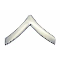 HEROS PRIDE Metal Emblem: Private, 3/4 in, Silver, Metal, Clutch Pin, Rank Insignia, 1 PR (MPN 6549)