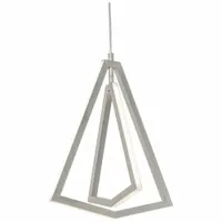 AFX INC. Pendant: 12 5/8 in Dia, 14 7/8 in Ht, Satin Nickel, 1,000 lm, 3000K, 20 W, 120V AC (MPN GNAP15L30D1SN)