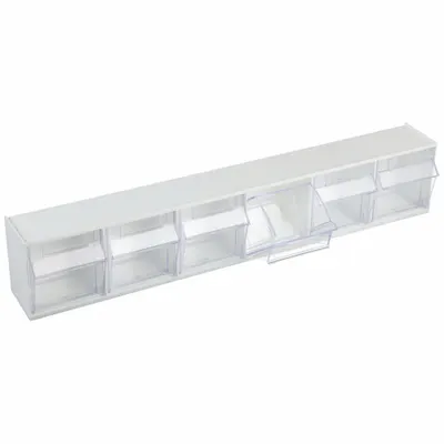 QUANTUM STORAGE SYSTEMS Tip-Out Rack: 3 5/8 in x 23 5/8 in x 4 1/2 in, Freestanding/Wall - Tip-Out Bins