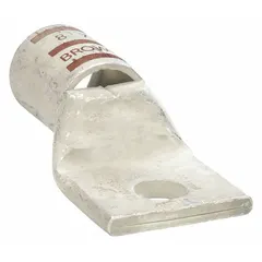 This one-hole compression lug is designed for terminating 500 kcmil stranded copper wire to a stud or bus bar. It features a 3/8 in stud size and is constructed from copper for low-resistance connections. Suitable for use in power distribution and control equipment.