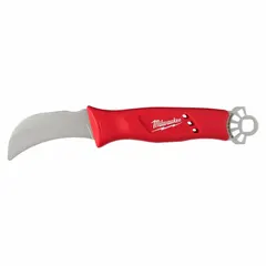 General purpose fixed blade knife with a straight stainless steel blade and a glass-filled nylon handle. Overall length of 9-1/2 inches. Suitable for cutting packaging, rope, sheet materials, and other common industrial or construction tasks.