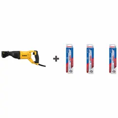 This full-size corded reciprocating saw delivers up to 2,900 strokes per minute with a 1-1/8 in stroke length. It is suited for demolition, remodeling, and construction cutting tasks in wood, metal, plastic, and drywall. The saw features a non-adjustable shoe and is powered by a 12 A motor.