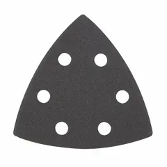 This 6-pack of sanding sheets features 180-grit Silicon Carbide abrasive for fine finishing and light material removal. Each sheet measures 3-1/2 inches wide and is designed for use with oscillating tools. Suitable for sanding wood, metal, and painted surfaces in tight corners and flush applications.