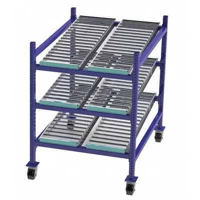 UNEX FLOW CELL Roller Track Bolted Mobile Flow Rack - Roller Track Bolted Mobile Flow Racks