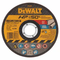 Type 1 cut-off wheel for carbon and stainless steel. Aluminum oxide construction with 60 grit. Dimensions: 4-1/2" diameter, 0.045" thickness, 7/8" arbor. Used in metal fabrication, construction, and maintenance for cutting ferrous materials.