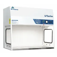 The AIR SCIENCE Purair LF is a fully assembled standard clean bench with a blower and work surface included. It provides a HEPA-filtered, particle-free work environment for applications such as electronics assembly, pharmaceutical compounding, and laboratory sample preparation. A base or stand is required but not included. UV lighting is not included.